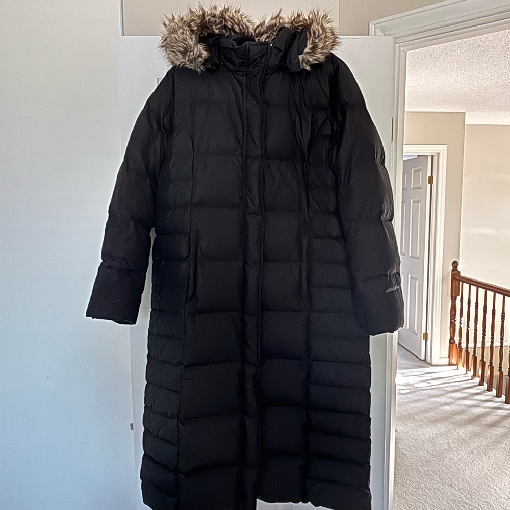 Eddie Bauer Tall XXL Black Lodge Down Duffle Coat